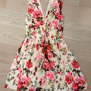 Abercrombie & Fitch Smocked Plunge Crinkle
Mini Dress